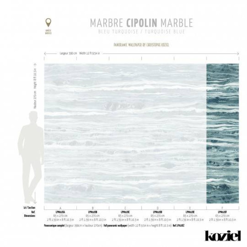 LPM028-X | Turquoise Blue Cipolin marble