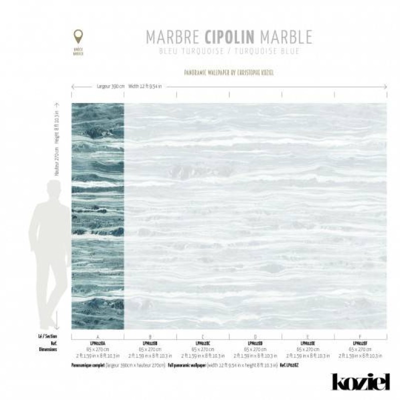 LPM028-X | Turquoise Blue Cipolin marble