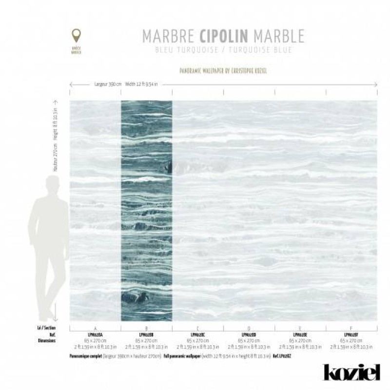 LPM028-X | Turquoise Blue Cipolin marble