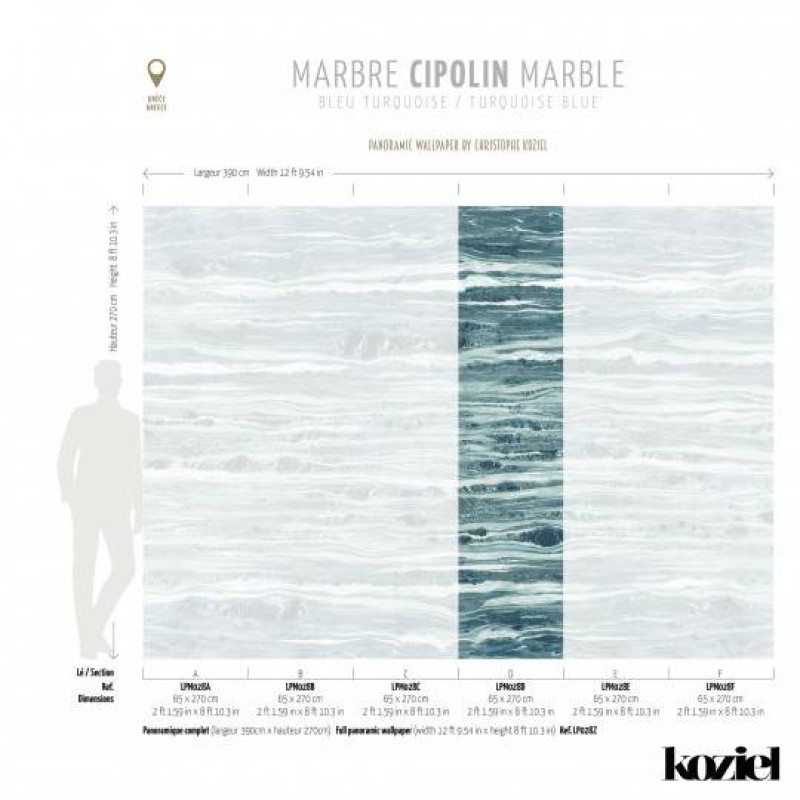 LPM028-X | Turquoise Blue Cipolin marble