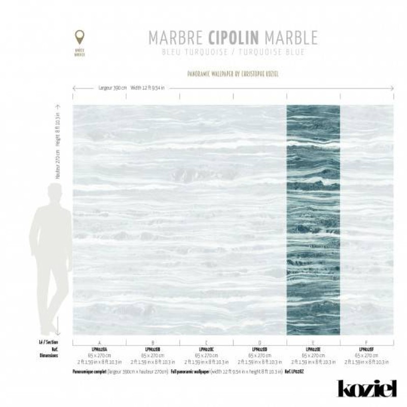 LPM028-X | Turquoise Blue Cipolin marble