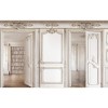 7945-24P | Perspective bookshelves with haussmann panelling 133cm