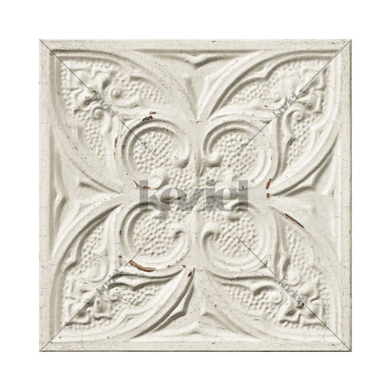 PPV013P02X6 | Antique off white tin tiles wallpaper