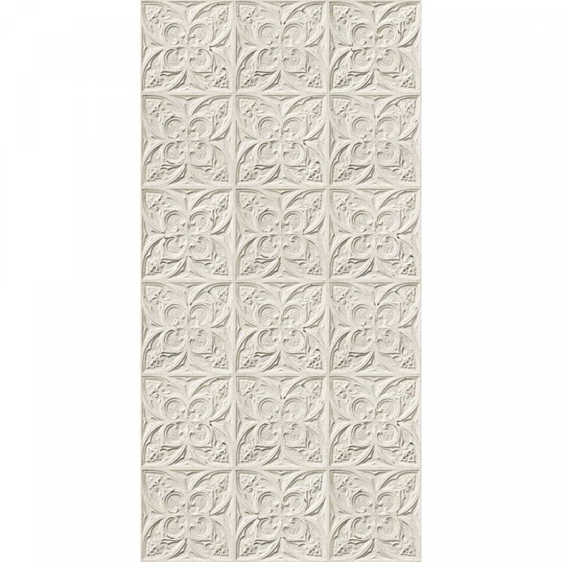 PPV013P02X6 | Antique off white tin tiles wallpaper