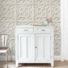 PPV013P02X6 | Antique off white tin tiles wallpaper