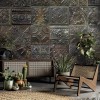 LPT006-X | Panoramic wallpaper victorian tin tiles carbon spirit