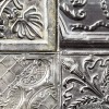 LPT007-X | Panoramic wallpaper victorian tin tiles silver spirit