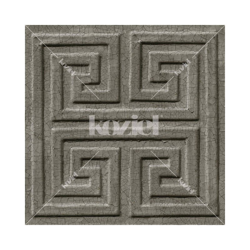 PPV007P06X6 | Antique mid-gray tin tiles wallpaper