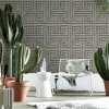 PPV007P06X6 | Antique mid-gray tin tiles wallpaper