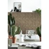 PPV007P07X6 | Antique taupe grey tin tiles wallpaper