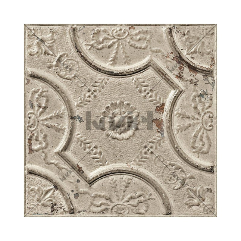 PPV008P03X6 | Antique beige tin tiles wallpaper