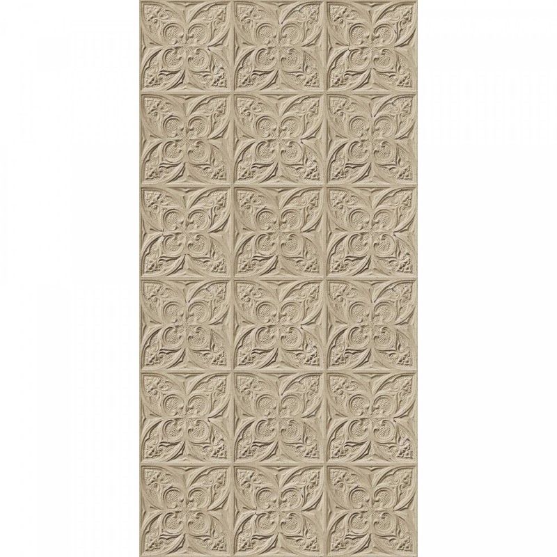 PPV013P03X6| Antique beige tin tiles wallpaper