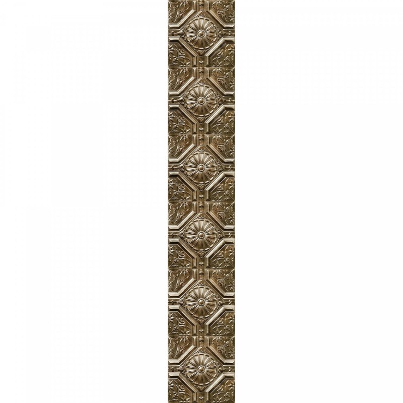 PPV014P04X24 | Antique khaki tin tiles wallpaper