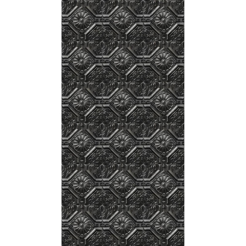 PPV020D31X6 | Antique carbon tin tiles wallpaper