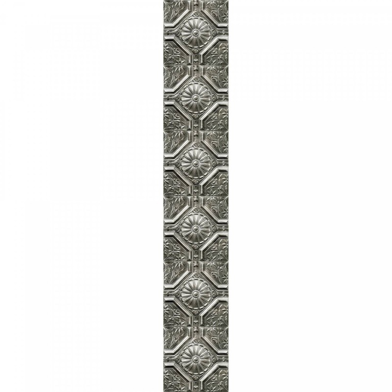 PPV020D33X6 | Antique silver tin tiles wallpaper