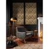 PPV021D34X6 | Antique gold tin tiles wallpaper