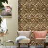 PPV021D34X6 | Antique gold tin tiles wallpaper