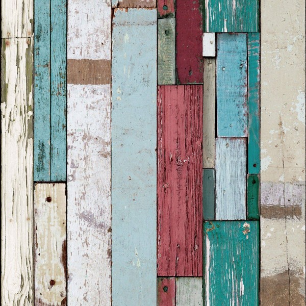 3333-30 | Green and red pallet wood wallpaper