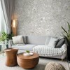 8888-114 | Light grey cork squares wallpaper