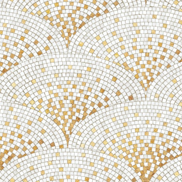 Koziel | Golden mosaic art deco ANTHEA arch wallpaper | ARCH-85MP