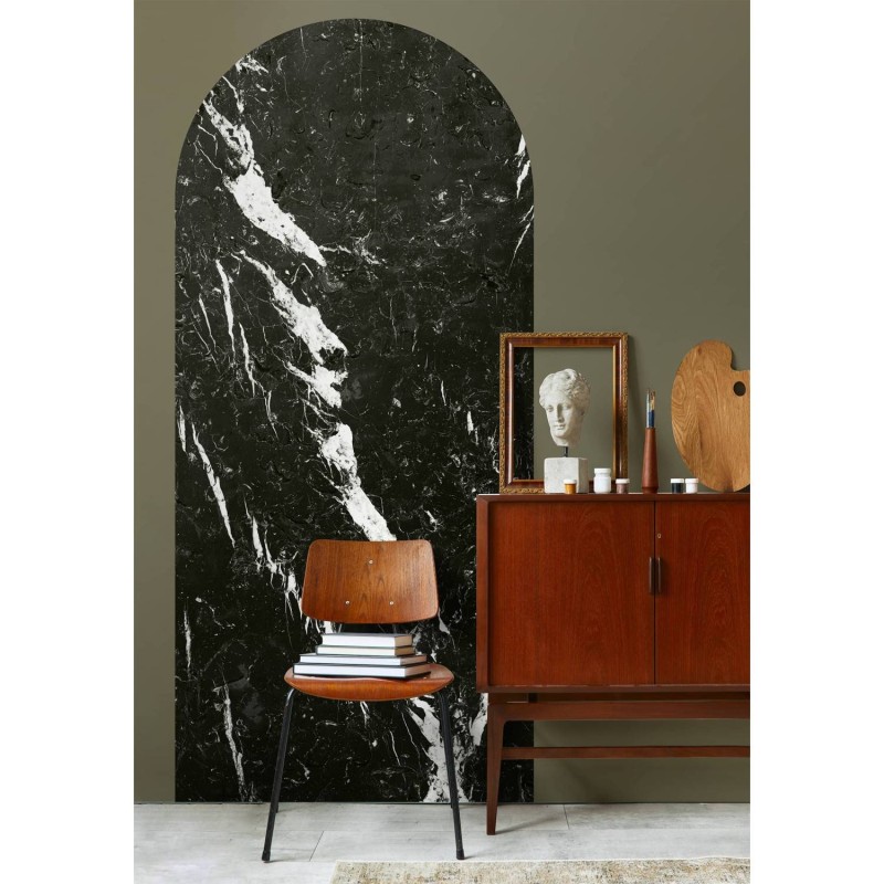 Koziel | Nero marquina marble arch wallpaper | ARCH-LPM001MP