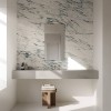 CUST-LPM008 | White & Blue Arabescato marble