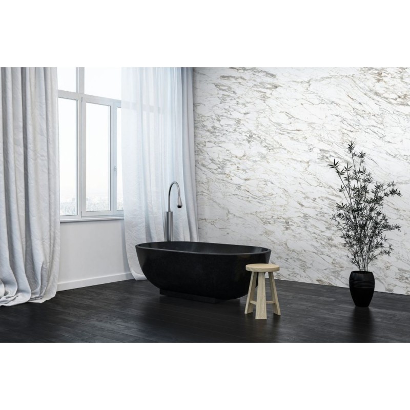 CUST-LPM016 | Beige Grey Arabescato marble panoramic mural