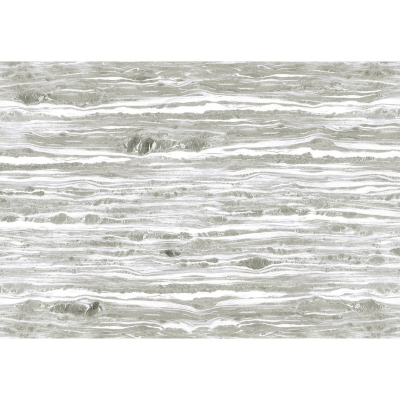 CUST-LPM017 | Light Grey Cipolin marble panoramic wall mural