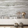 CUST-LPM017 | Light Grey Cipolin marble panoramic wall mural