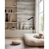 CUST-LPM017 | Light Grey Cipolin marble panoramic wall mural