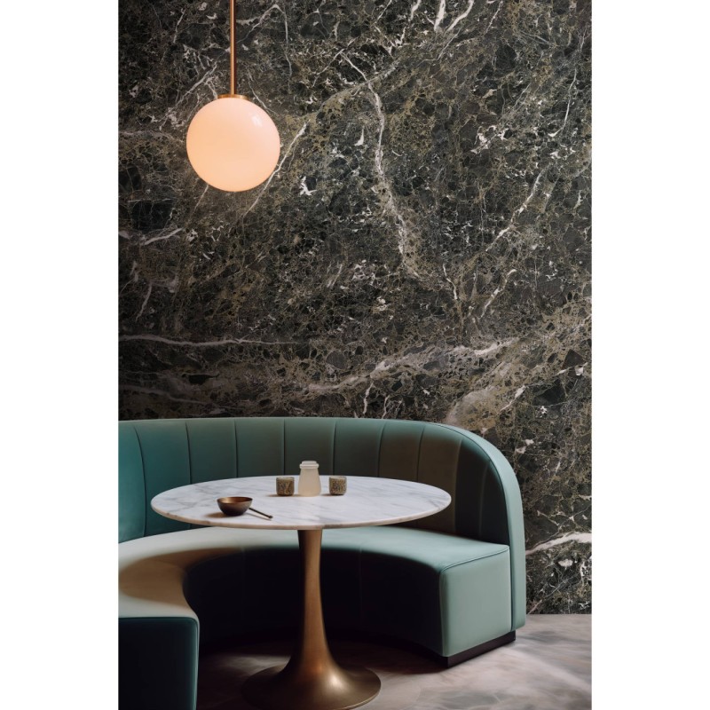 CUST-LPM019 | Anthracite Emperador marble panoramic wall mural