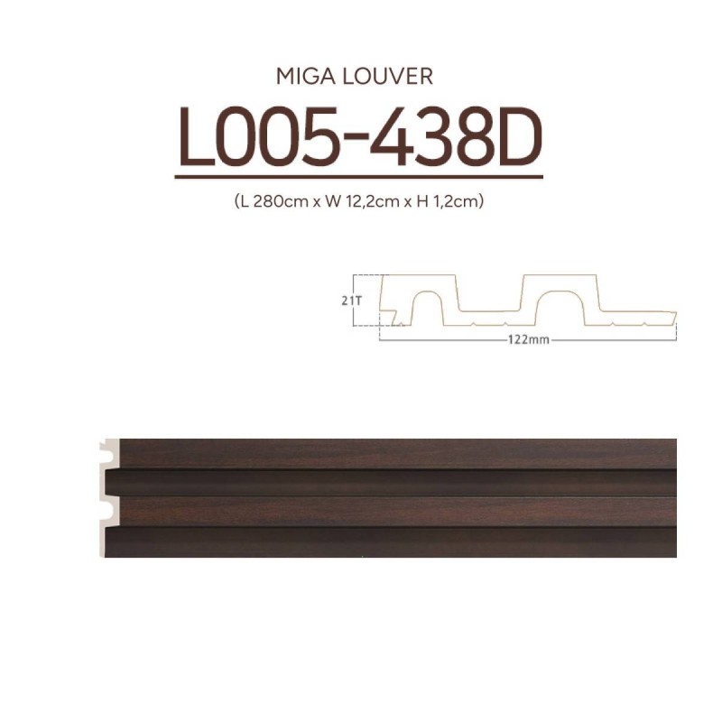 Fluted mdf panel | WPC wall cladding | L005-438D