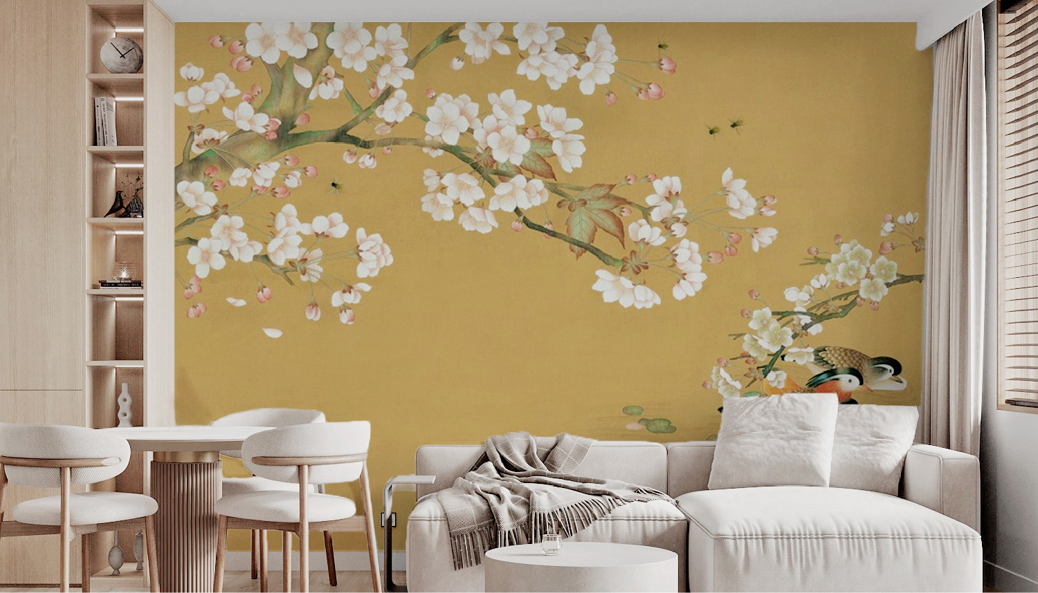 yellow chinoiserie design