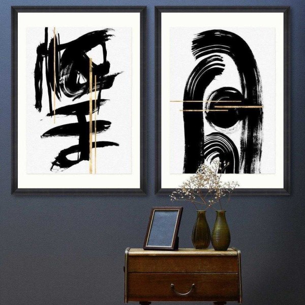 MINDTHEGAP | GESTURAL ABSTRACTION Framed Art