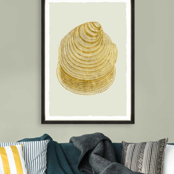 MINDTHEGAP | GOLDEN SEASHELL Framed Art