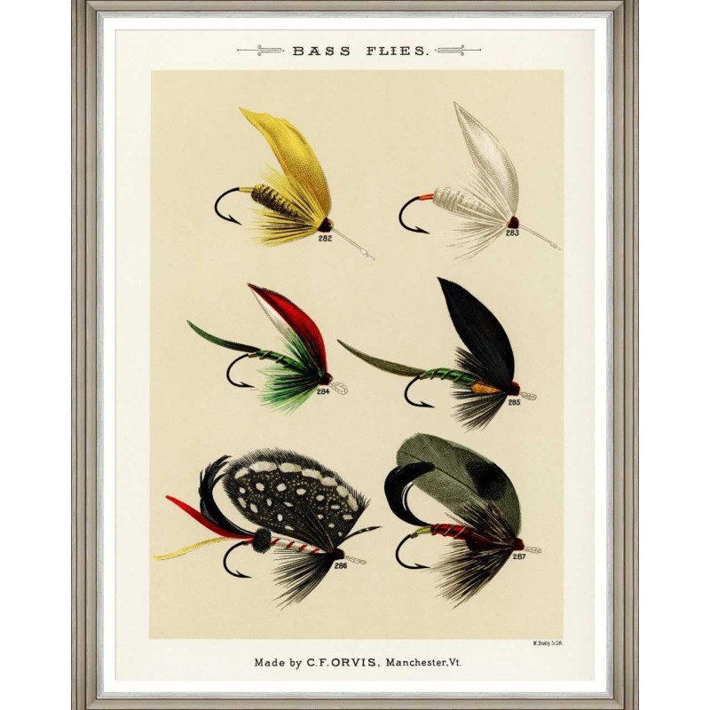 MINDTHEGAP | FISHING FLIES Framed Art by Mary Orvis Marbury