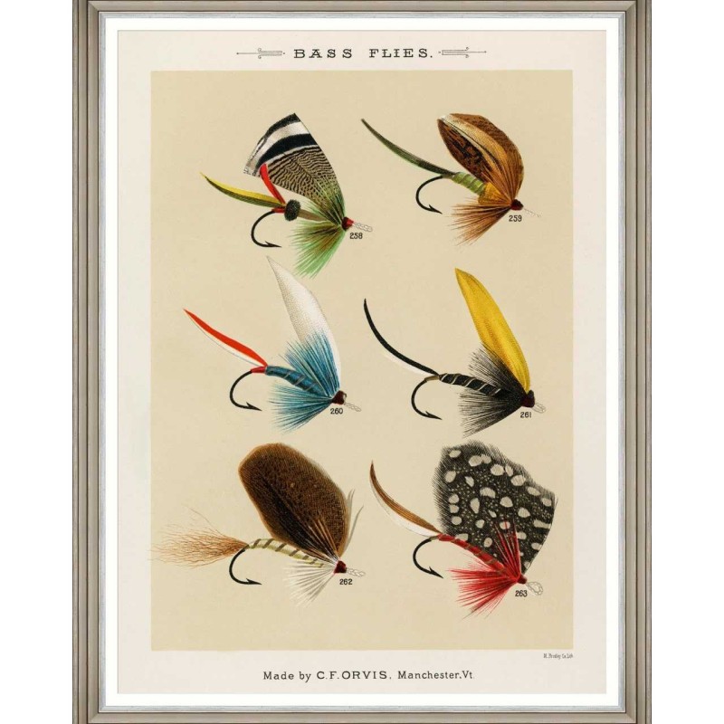 MINDTHEGAP | FISHING FLIES Framed Art by Mary Orvis Marbury