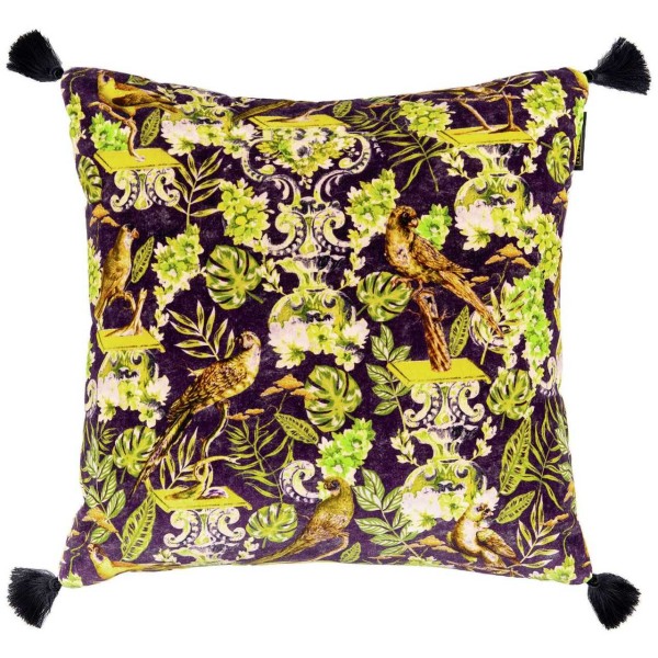 MINDTHEGAP | MANOR CREST Velvet Embroidered Cushion | LC40043