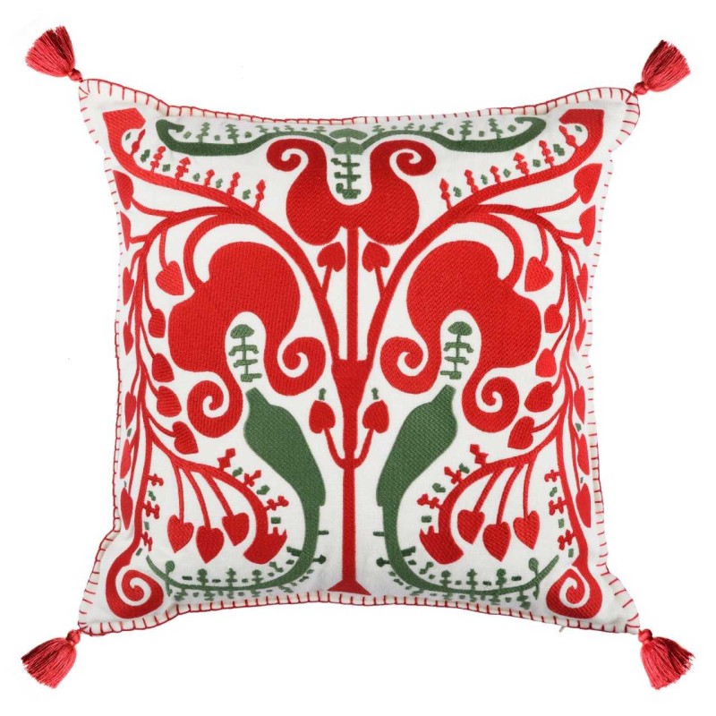 MINDTHEGAP | TRANSYLVANIAN SUZANI Linen Embroidered Cushion | LC40083