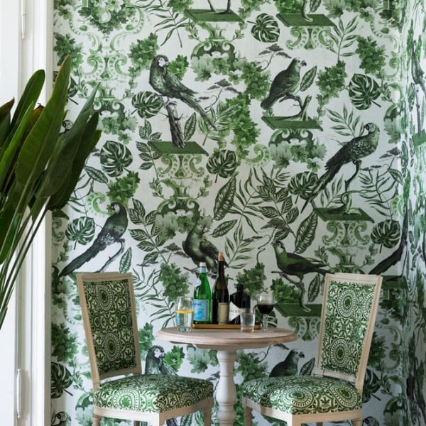 MINDTHEGAP | The Wallpaper Compendium | La Voliere Green | WP20438