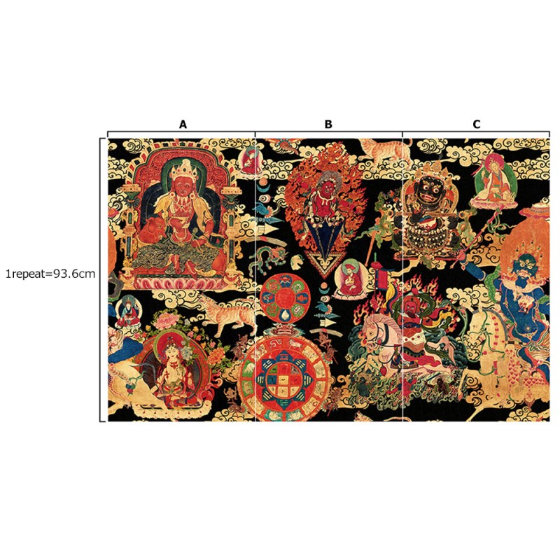 MINDTHEGAP | THE WALLPAPER COMPENDIUM | TIBETAN TAPESTRY Metallic Edition | WP20450 Wallpaper