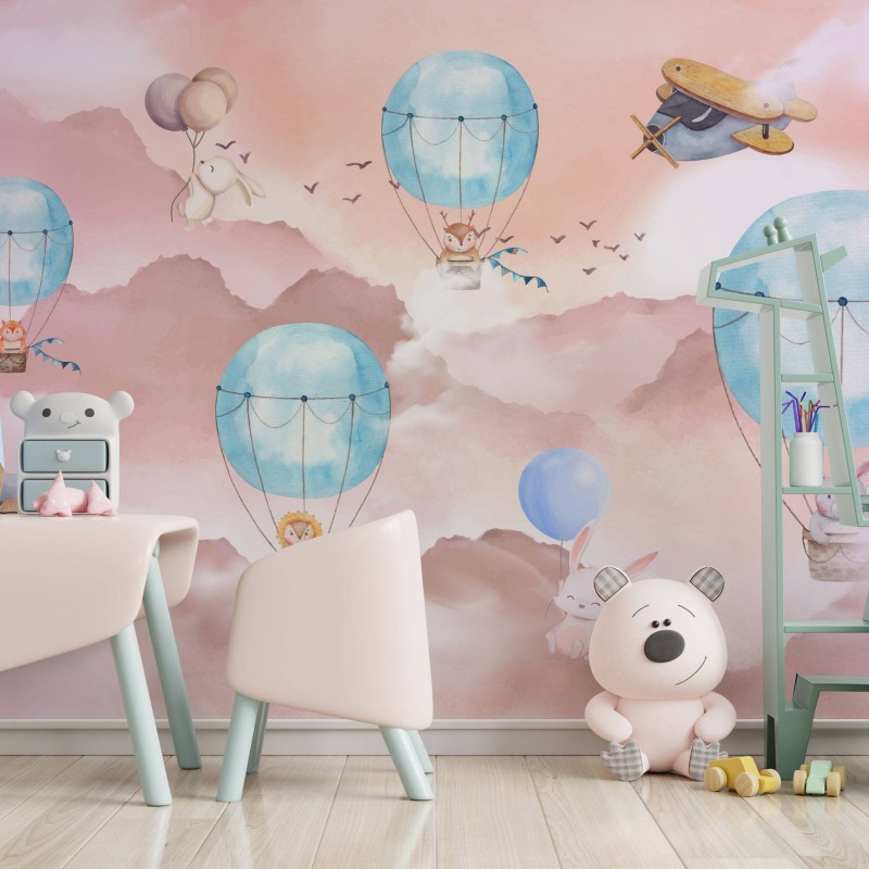 TM | Hot Air Balloon in Pink | MUR7258A