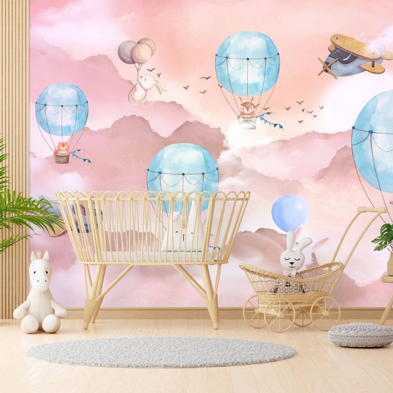 TM | Hot Air Balloon in Pink | MUR7258A