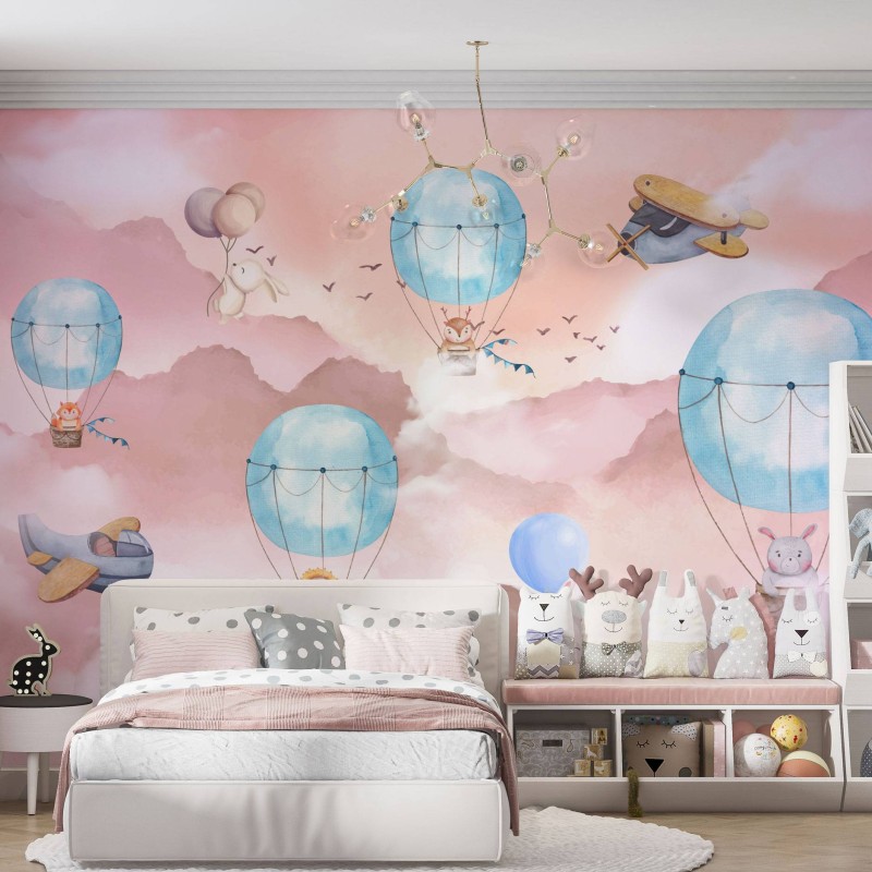 TM | Hot Air Balloon in Pink | MUR7258A