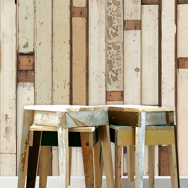 NLXL / PHE-01 SCRAPWOOD WALLPAPER BY PIET HEIN EEK