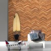 NLXL / Teak on teak chevron Timber Strips / TIM-06