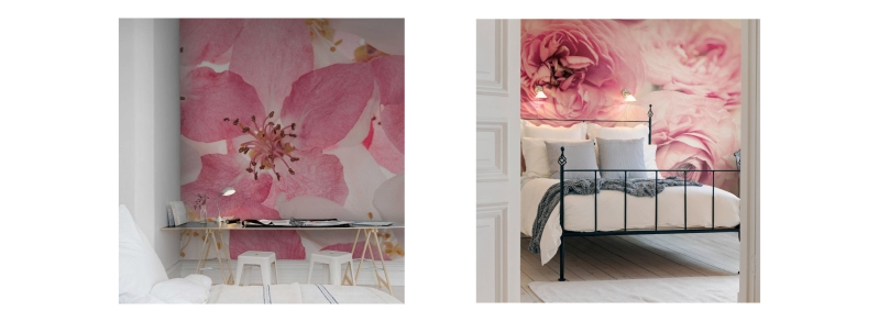 HONPO Singapore  wallcovering shop & installation service - Floral wallpaper for women room
