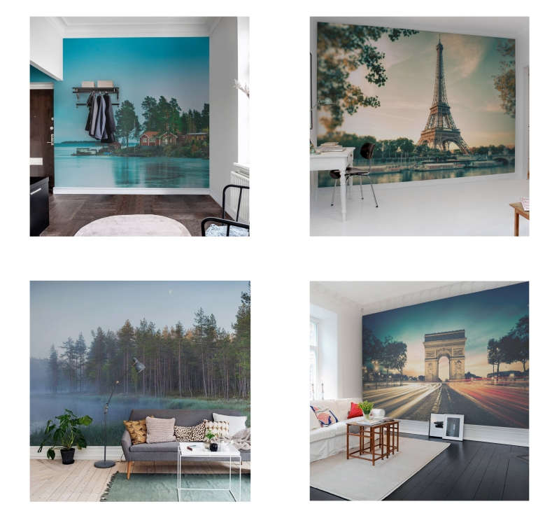 Paris View & Beach View Wall covering by HONPO Wallpaper Singapore