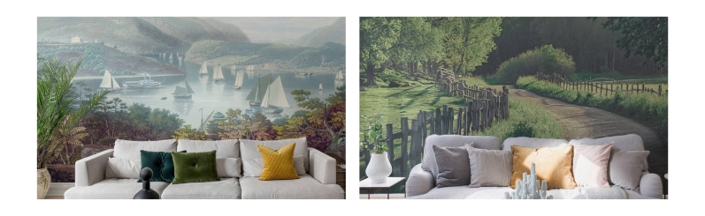 Nature view themed mural wallpaper by HONPO Wall Covering Singapore