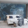  World Map, Blue